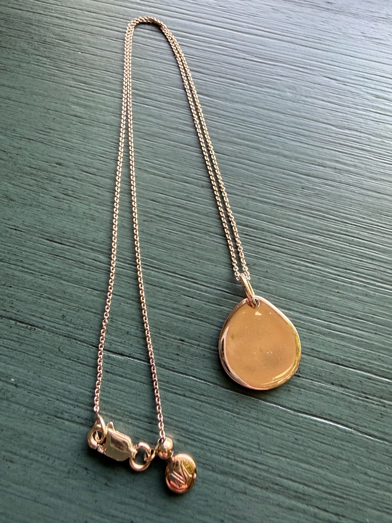 Monica Vinader Petal Charm Pendant And Chain Necklace 18k Rose Gold Vermeil 80$